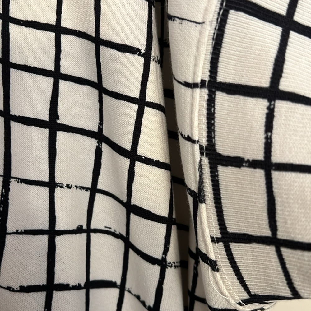 Dries Van Noten Halovara Grid Print Blouse Sweatshirt with Rhinestone Details - Picture 4 of 15
